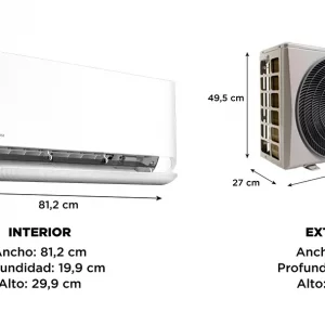 AIRE ACONDICIONADO SPLIT MIDEA 9000 BTU INVERTER BREEZELESS R32 CON WIFI