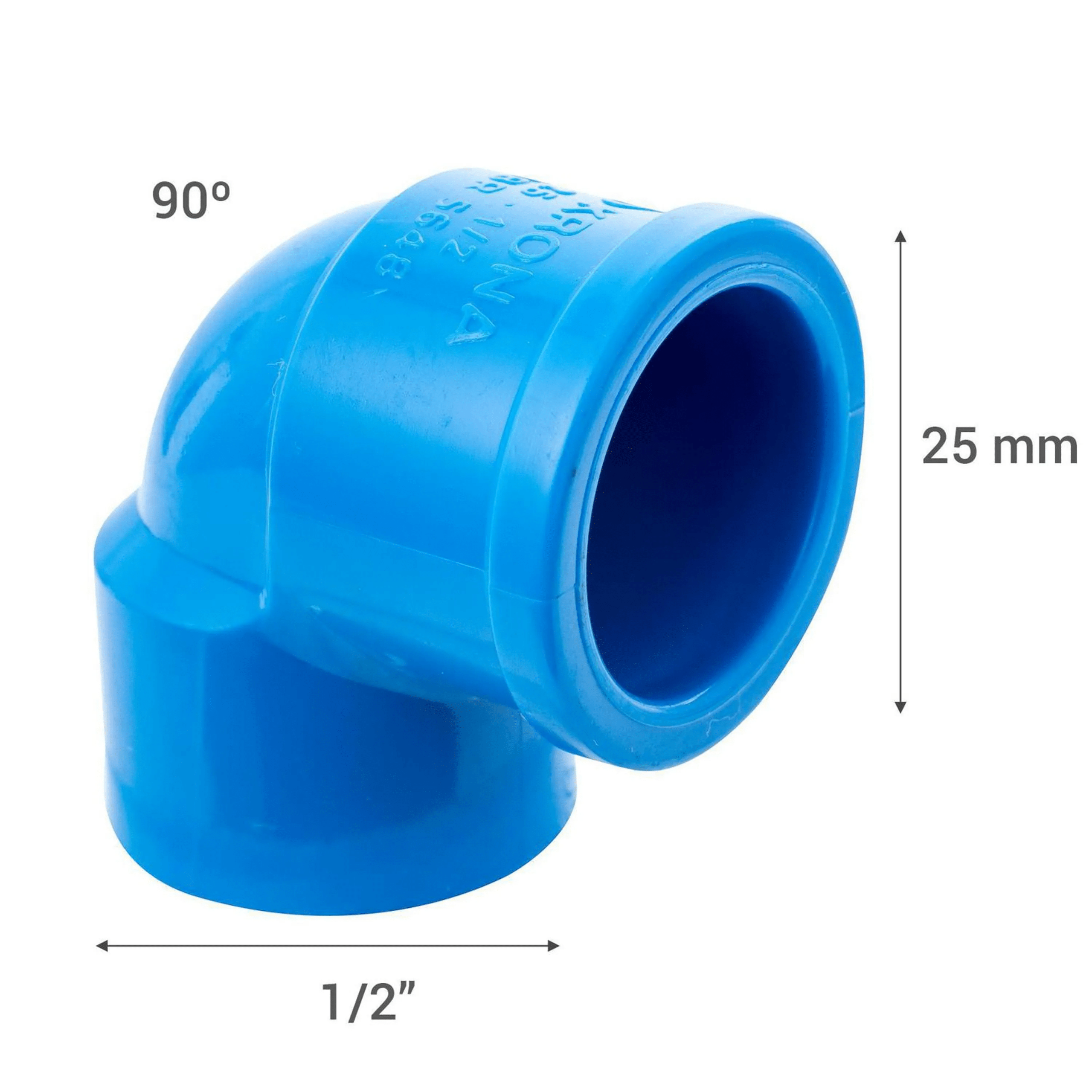 Codo 90o PVC-P CEM/HI 25mm x 3/4″