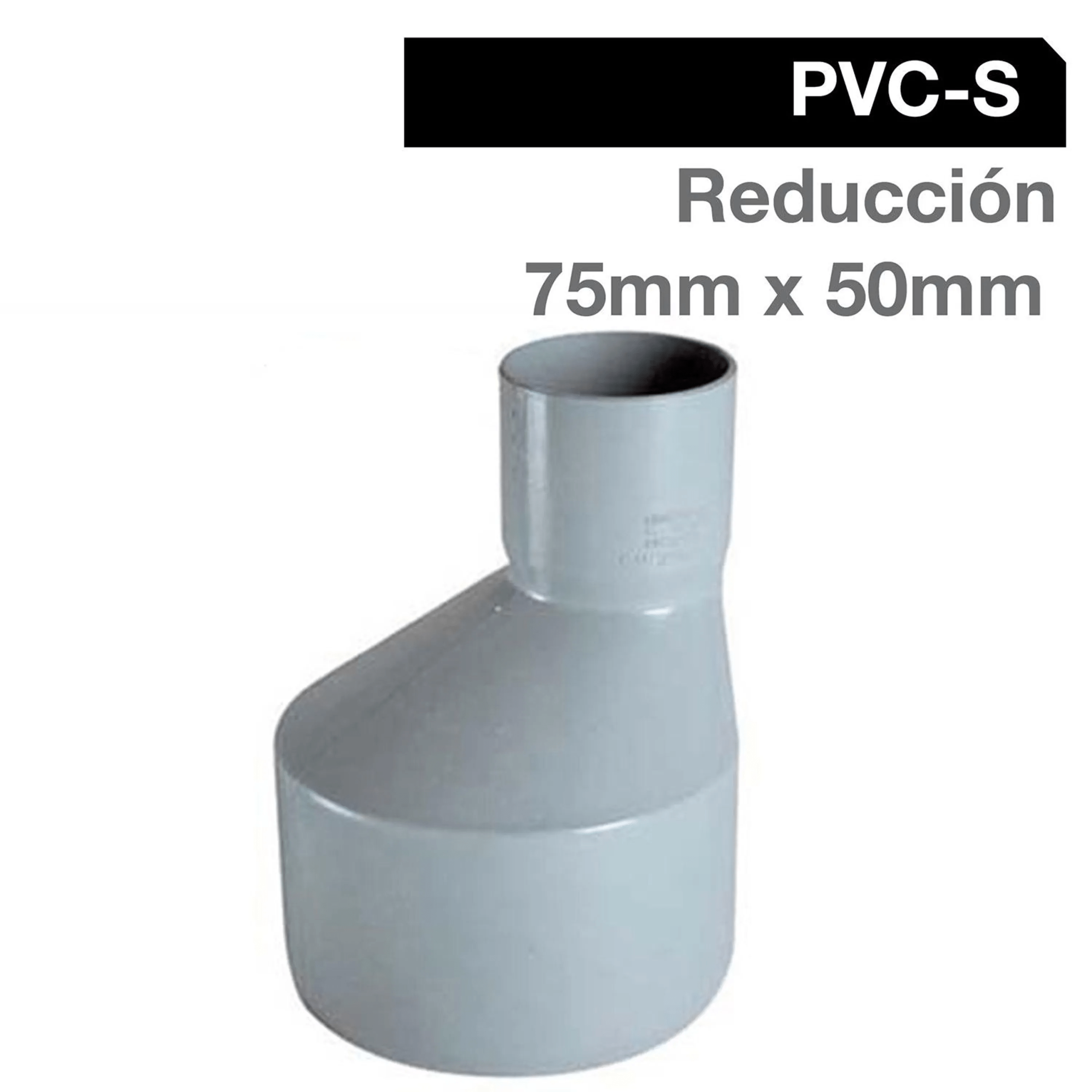 Reducción PVC 75mm x 50mm