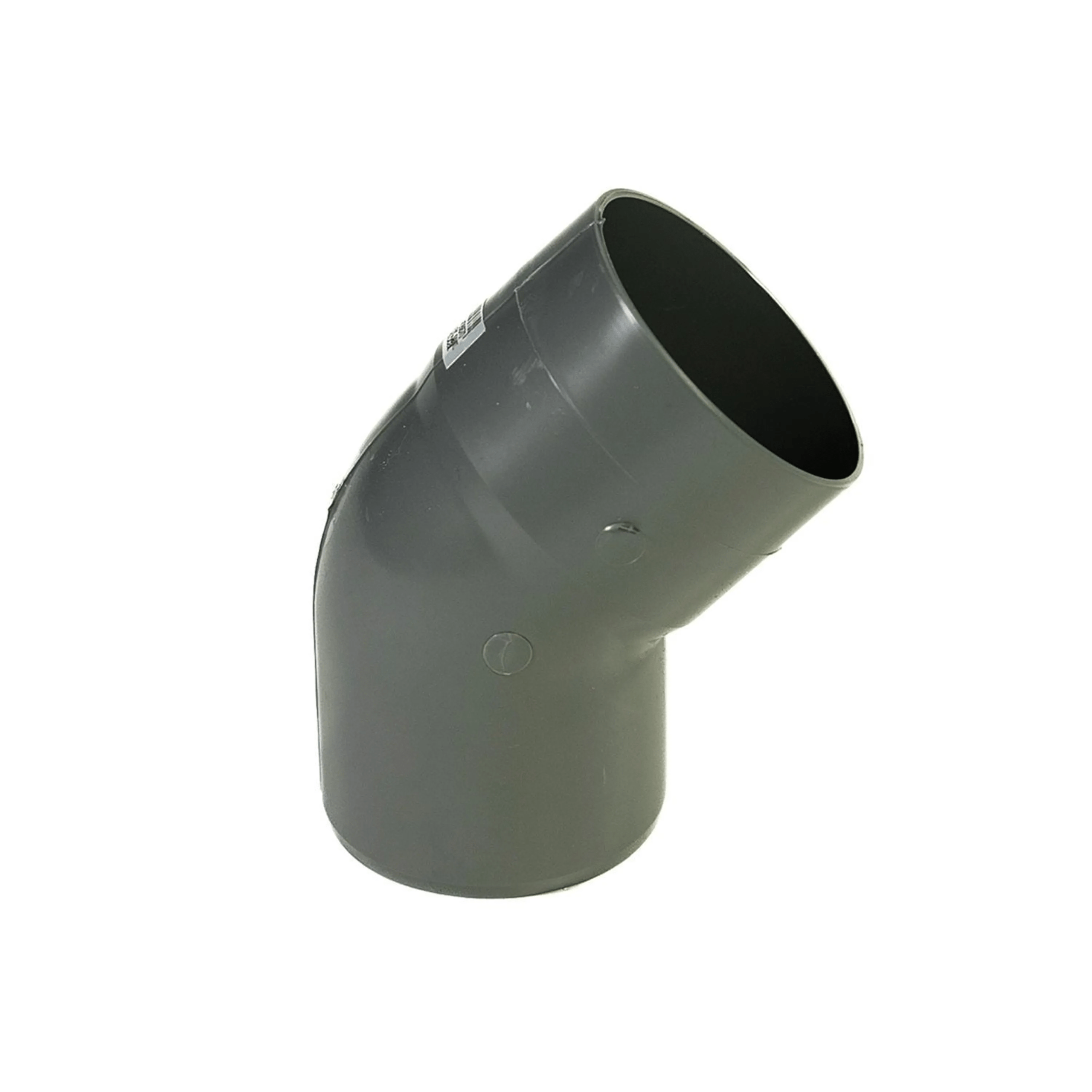 Codo 45o PVC-S Cementar 75mm Gris