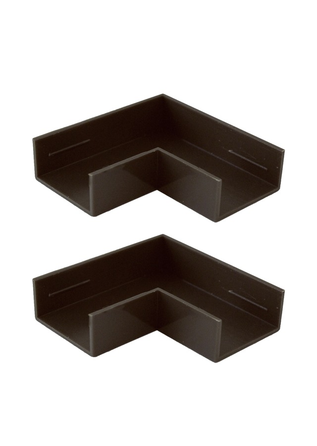 Curva plana 90° 20×10 cafe