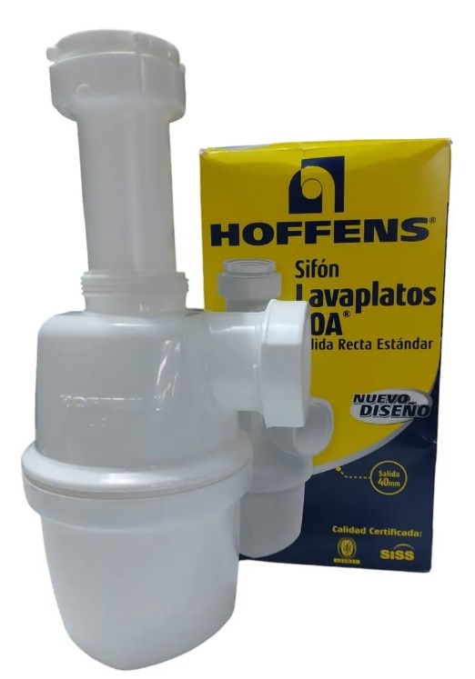 Sifón Lavaplatos Loa Salida Recta Entrada 1 1/2 Y 1 1/4 - Imagen 5